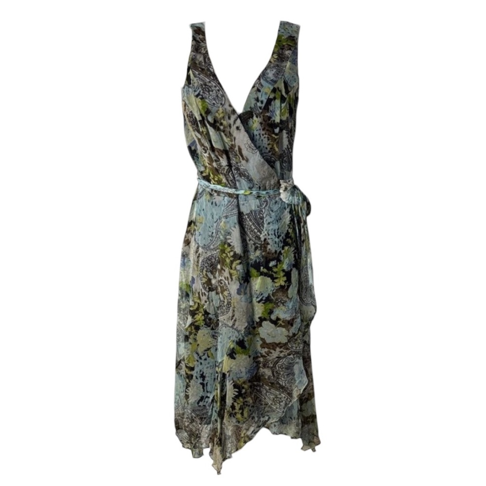 Vintage 100% Silk Vintage Fairy 90s dress paisley asymmetrical hem